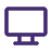 Purple line art of a desktop monitor