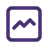 Purple line art of a line graph